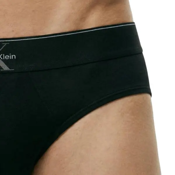 Calvin Klein - Ανδρικά Σλιπ 3Pack Graphic Monogram Cotton Stretch LV00NB4471-UB1 Μαύρο LV00NB4471-UB1