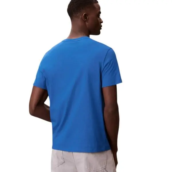 Calvin Klein - Ανδρικό T-shirt Cotton Badge Regular Fit LV04RC272G-2ZU Μπλε Ρουαγιάλ LV04RC272G-2ZU