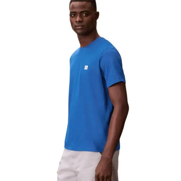 Calvin Klein - Ανδρικό T-shirt Cotton Badge Regular Fit LV04RC272G-2ZU Μπλε Ρουαγιάλ LV04RC272G-2ZU
