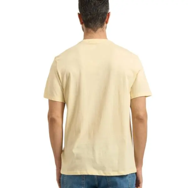 Calvin Klein - Ανδρικό T-shirt Cotton Badge Regular Fit LV04RC272G-41M Κίτρινο LV04RC272G-41M