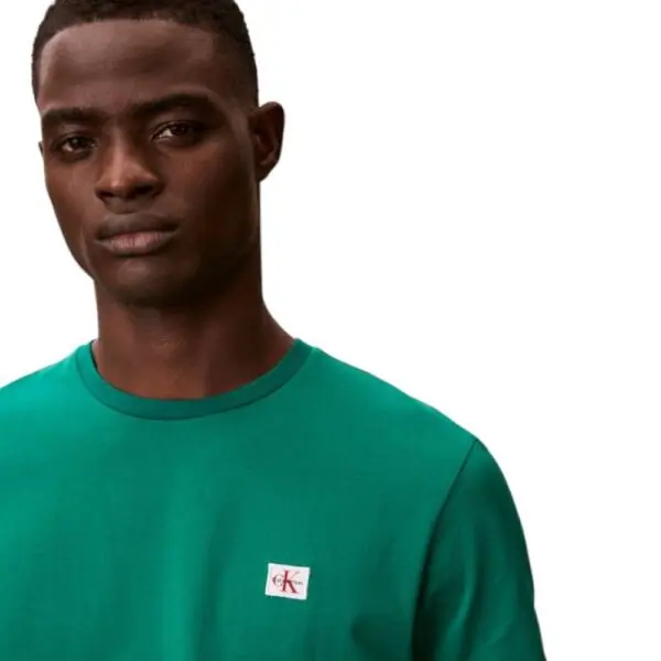 Calvin Klein - Ανδρικό T-shirt Cotton Badge Regular Fit LV04RC272G-L4G Πράσινο LV04RC272G-L4G