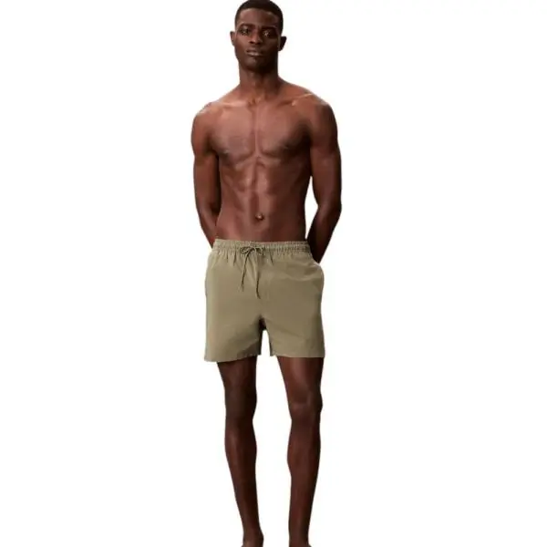 Calvin Klein - Ανδρικό Μαγιό Σορτς Core Solid LV00N61002-LDI Πράσινο LV00N61002-LDI
