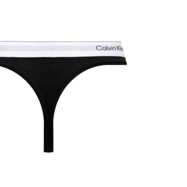 Calvin Klein - Γυναικείο String Icon 2 Pack Cotton Modal LV00QF8834-3WF Μαύρο/Μπλε LV00QF8834-3WF