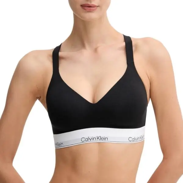 Calvin Klein - Γυναικείο Μπουστάκι Icon 2 Pack LV00QF8494-3WF Μαύρο/Μπλε LV00QF8494-3WF