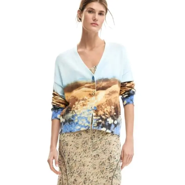 Desigual - Γυναικεία Ζακέτα Sun 26SWJF18-5004 Γαλάζιο 26SWJF18-5004
