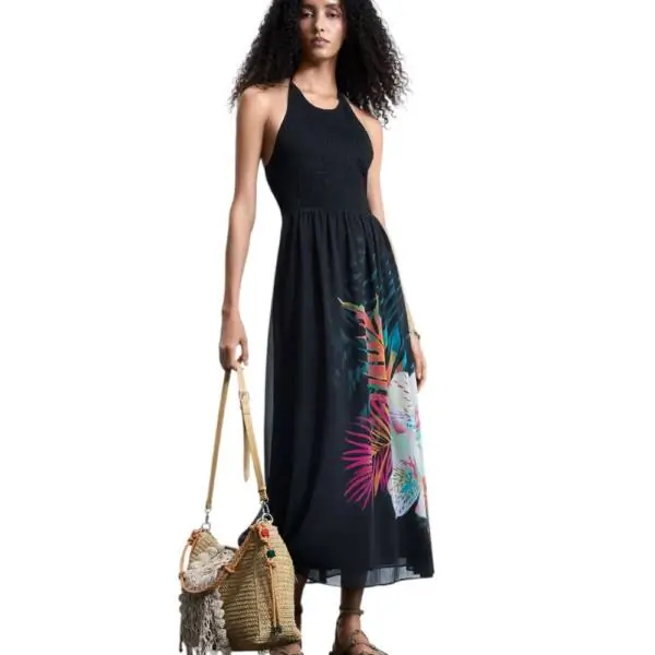 Desigual - Γυναικείο Φόρεμα Swim Daikiri Halter 26SWVW66-2000 Μαύρο 26SWVW66-2000