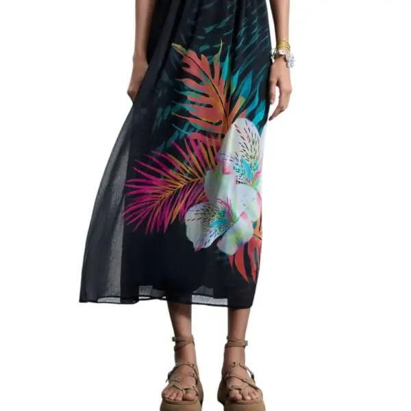 Desigual - Γυναικείο Φόρεμα Swim Daikiri Halter 26SWVW66-2000 Μαύρο 26SWVW66-2000