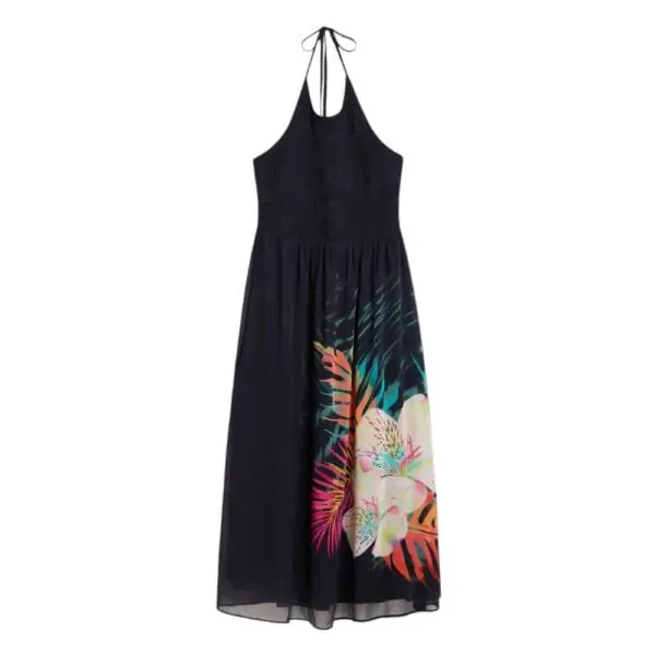 Desigual - Γυναικείο Φόρεμα Swim Daikiri Halter 26SWVW66-2000 Μαύρο