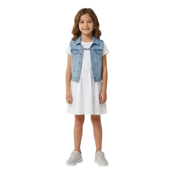 Fila - Παιδικά Sneakers Skye V Kids FFK0268-13500 Λευκό/Ροζ FFK0268-13500