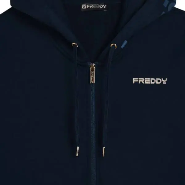 Freddy - Γυναικεία Ζακέτα Φούτερ Zip Rounded Waistband F25WCRS3-B109 Μπλε F25WCRS3-B109