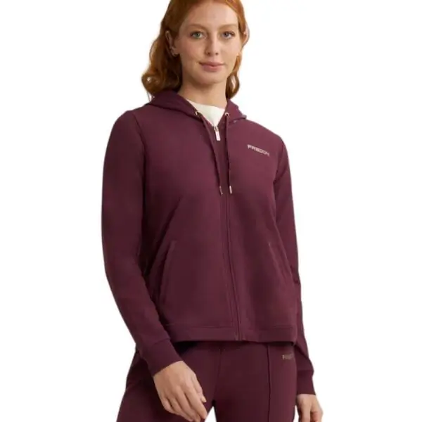 Freddy - Γυναικεία Ζακέτα Φούτερ Zip Rounded Waistband F25WCRS3-K92 Μπορντό