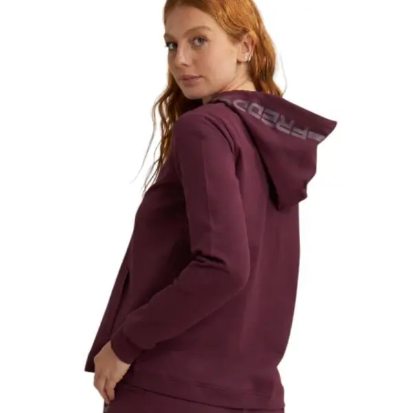 Freddy - Γυναικεία Ζακέτα Φούτερ Zip Rounded Waistband F25WCRS3-K92 Μπορντό F25WCRS3-K92