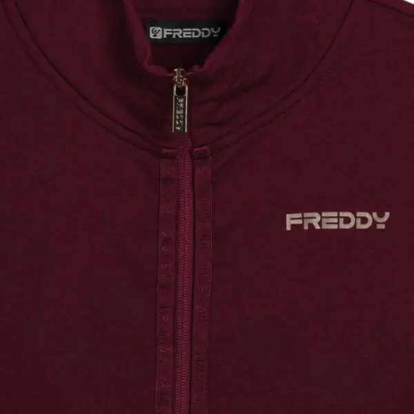 Freddy - Γυναικεία Ζακέτα Φούτερ Zip Turtleneck F25WCRS4-K92 Μπορντό F25WCRS4-K92