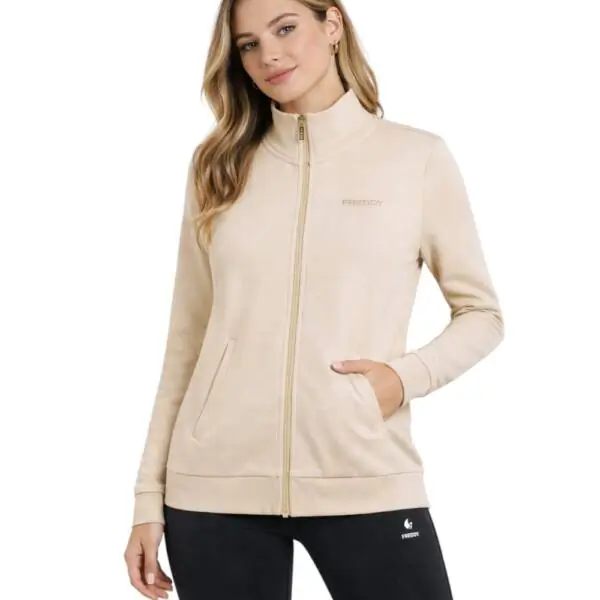 Freddy - Γυναικεία Ζακέτα Φούτερ Zip Turtleneck F25WCRS4-W50 Λευκό