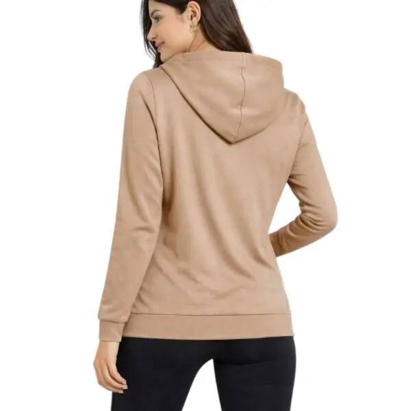 Freddy - Γυναικεία Ζακέτα Φούτερ zip hoodie with logoed band F25WCRS2-Z44 Μπεζ F25WCRS2-Z44