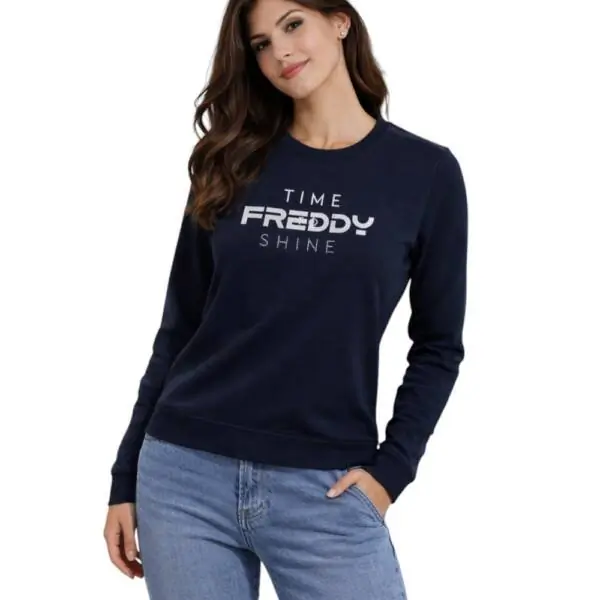 Freddy - Γυναικεία Μπλούζα Φούτερ Time Shine Crew Neck S26WCRS5-B109 Μπλε
