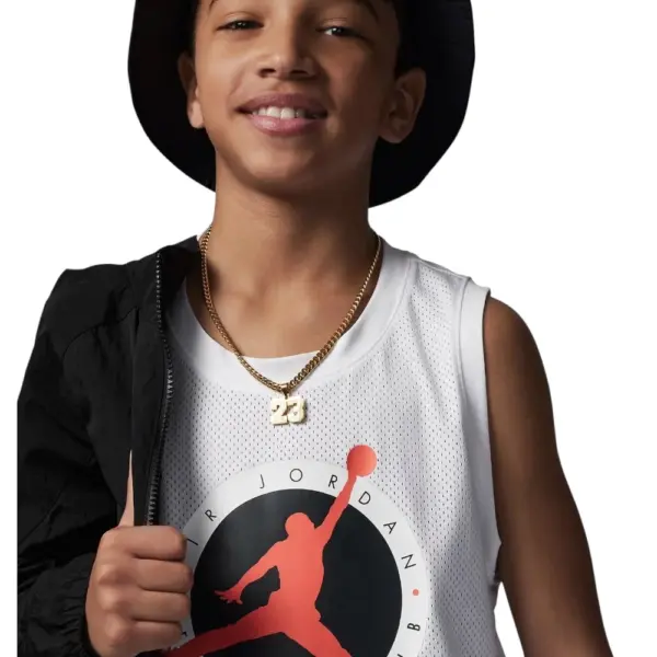 Jordan - Παιδική Αμάνικη Μπλούζα Mj Flight Mvp Mesh Tank 95C341-001 Λευκό 95C341-001
