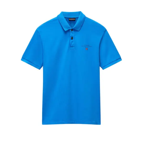 Napapijri - Ανδρική Μπλούζα Κοντομάνικη Polo Elbas Regular Fit NP0A4GB4-B2W Γαλάζιο NP0A4GB4B2W