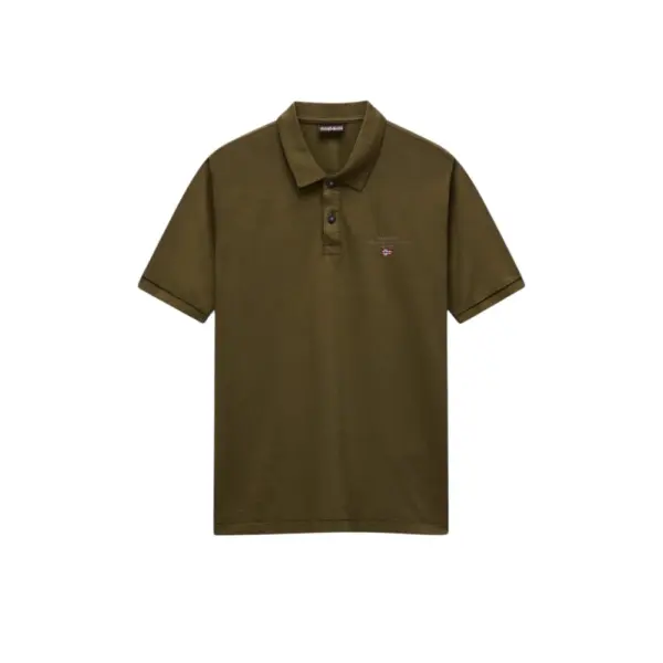 Napapijri - Ανδρική Μπλούζα Κοντομάνικη Polo Elbas Regular Fit NP0A4GB4-G3A Λαδί NP0A4GB4G3A