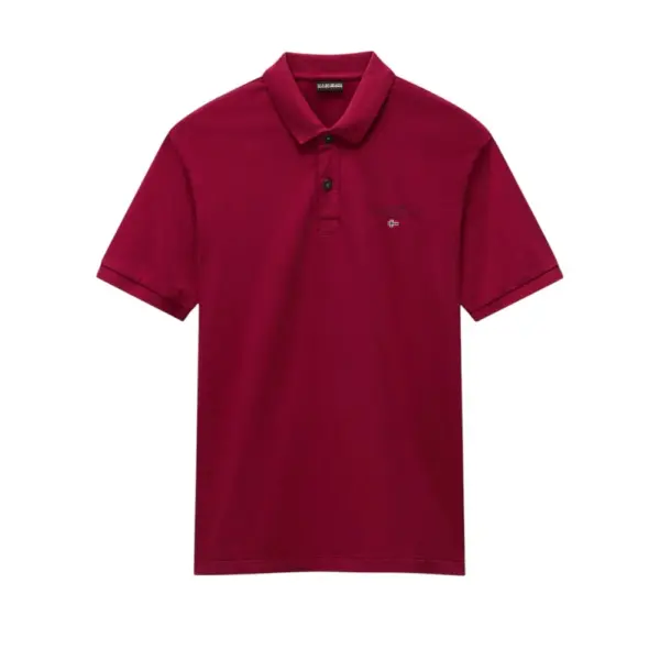 Napapijri - Ανδρική Μπλούζα Κοντομάνικη Polo Elbas Regular Fit NP0A4GB4-R1E Μπορντό NP0A4GB4R1E