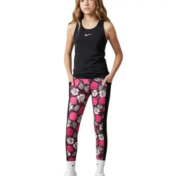 Nike - Αθλητικό Παιδικό Κολάν Rush Pink Flower 36J044-023 Μαύρο 36J044-023