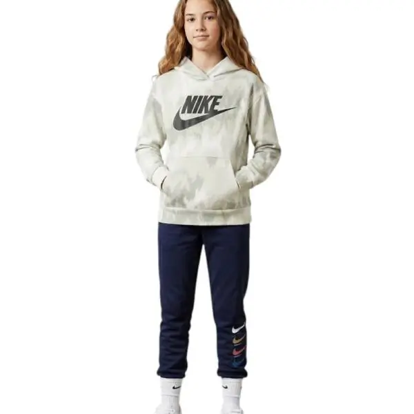 Nike - Παιδική Μπλούζα Φούτερ Printed Hoodie 36K428-063 Γκρι/Λευκό 36K428-063