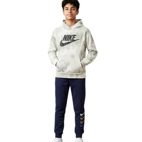 Nike - Παιδική Μπλούζα Φούτερ Printed Hoodie 36K428-063 Γκρι/Λευκό 36K428-063