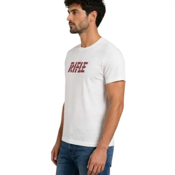 Rifle- Ανδρικό T-shirt RFT001-BIANCO Λευκό RFT001-BIANCO
