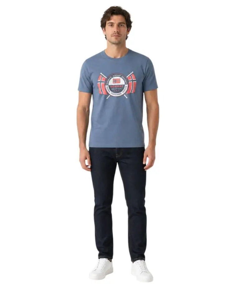 Norway Nautical School - Ανδρικό T-shirt Κοντομάνικο 856028-GALAXY Μπλε