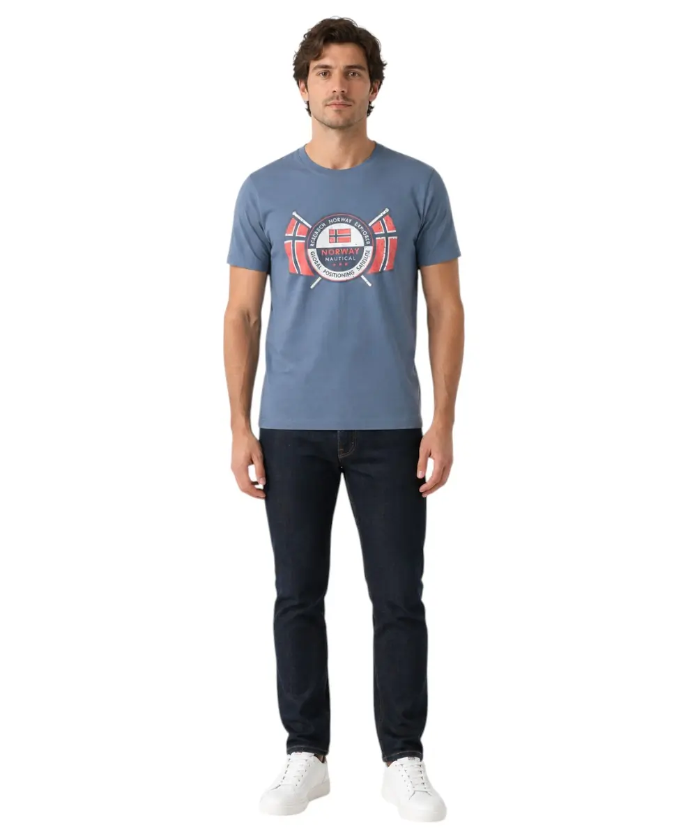 Norway Nautical School - Ανδρικό T-shirt Κοντομάνικο 856028-GALAXY Μπλε