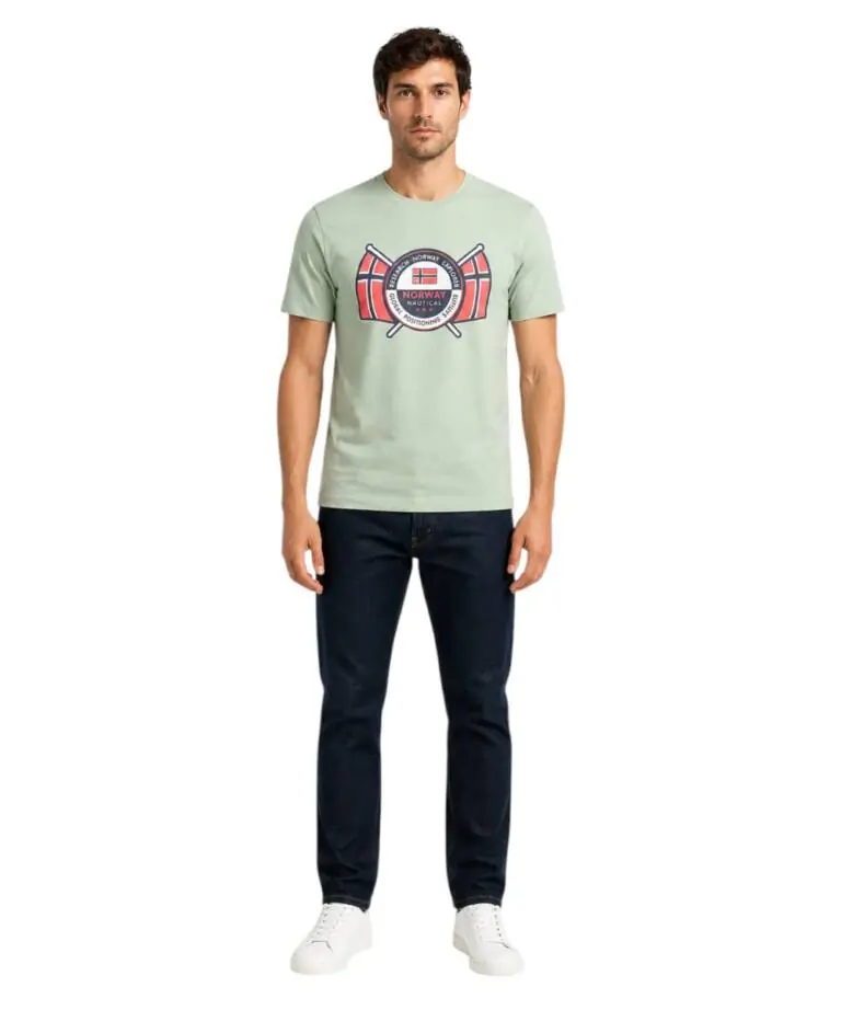 Norway Nautical School - Ανδρικό T-shirt Κοντομάνικο 856028-SAILOR Πράσινο Ανοιχτό