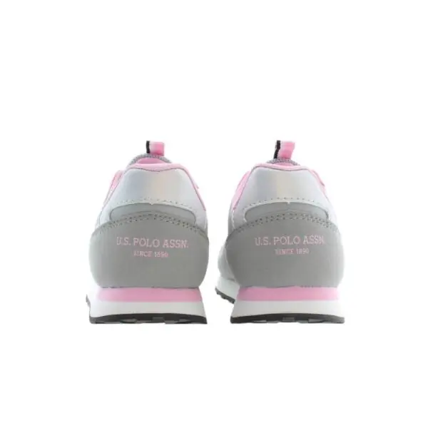 U.S. Polo Assn. - Παιδικά Sneakers NOBIK008K3TH1-LGR Γκρι/Ροζ NOBIK008K3TH1-LGR