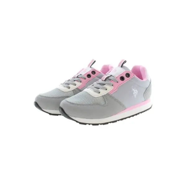 U.S. Polo Assn. - Παιδικά Sneakers NOBIK008K3TH1-LGR Γκρι/Ροζ NOBIK008K3TH1-LGR