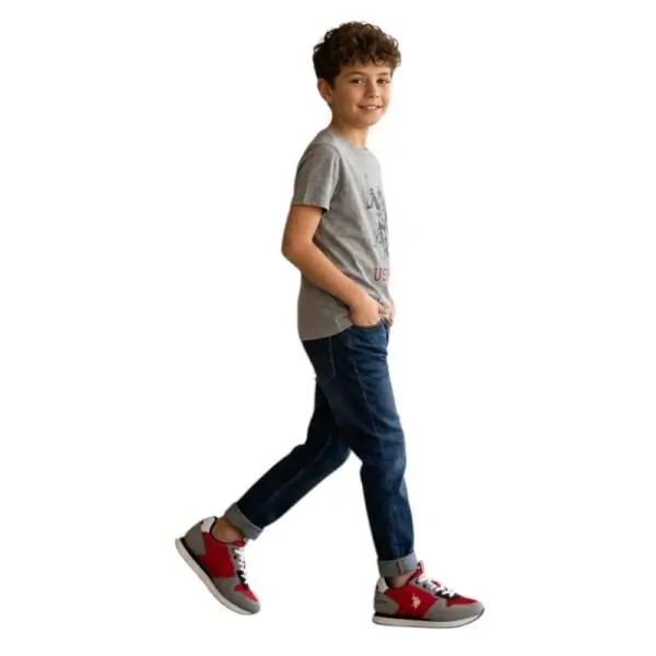 U.S. Polo Assn. - Παιδικά Sneakers NOBIK008K3TH1-RED-L Κόκκινο NOBIK008K3TH1-RED-L
