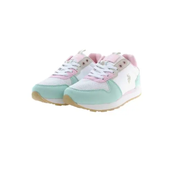 U.S. Polo Assn. - Παιδικά Sneakers NOBIK008K3TH1-WHI Λευκό/Θαλασσί NOBIK008K3/TH1-WHI