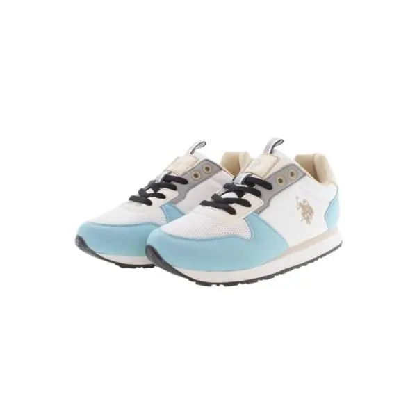 U.S. Polo Assn. - Παιδικά Sneakers NOBIK008K3TH1-WHI Σιέλ/Λευκό NOBIK008K3TH1-WHI