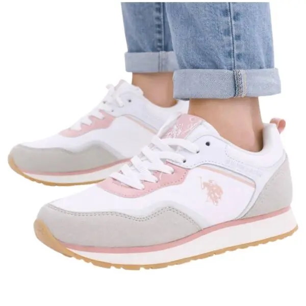 U.S. Polo Assn. - Παιδικά Sneakers Nobik NOBIK010K3NH1-WHI Λευκό/Γκρι NOBIK010K3NH1-WHI