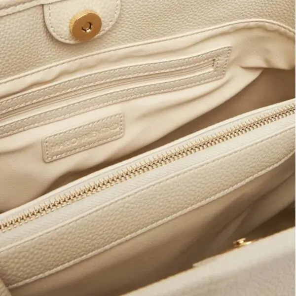 Valentino Bags - Γυναικεία Τσάντα Ώμου Brixton VBS7LX01-991 Εκρού VBS7LX01-991