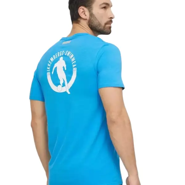 Bikkembergs - Ανδρικό T-shirt Κοντομάνικο BKK2MTS01-BLUE Γαλάζιο BKK2MTS01-BLUE