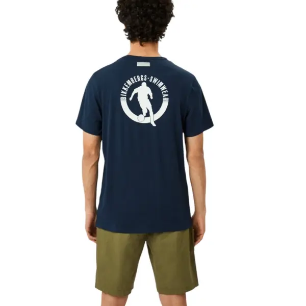 Bikkembergs - Ανδρικό T-shirt Κοντομάνικο BKK2MTS01-NAVY Μπλε BKK2MTS01-NAVY