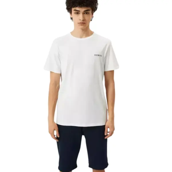 Bikkembergs - Ανδρικό T-shirt Κοντομάνικο BKK2MTS01-WHITE Λευκό