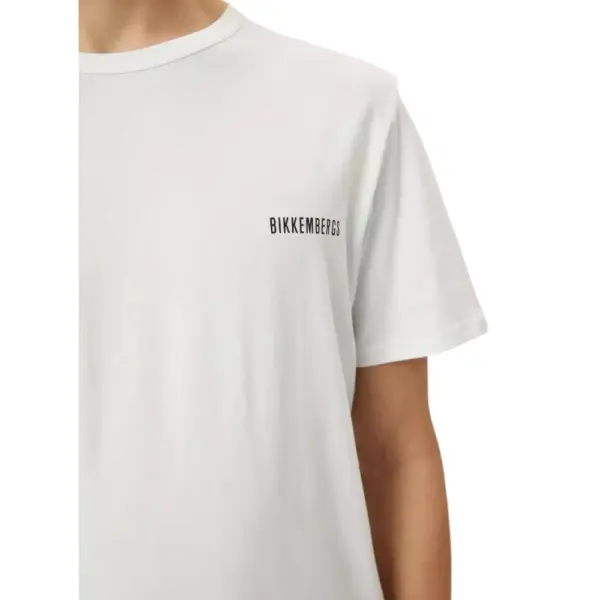 Bikkembergs - Ανδρικό T-shirt Κοντομάνικο BKK2MTS01-WHITE Λευκό BKK2MTS01-WHITE