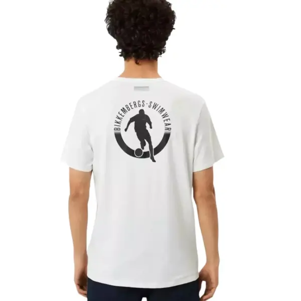 Bikkembergs - Ανδρικό T-shirt Κοντομάνικο BKK2MTS01-WHITE Λευκό BKK2MTS01-WHITE