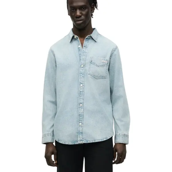Calvin Klein - Ανδρικό Πουκάμισο Jean Essential Classic Regular fit LV04RG908G-3Y7 Μπλε LV04RG908G-3Y7