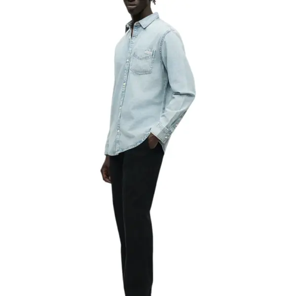 Calvin Klein - Ανδρικό Πουκάμισο Jean Essential Classic Regular fit LV04RG908G-3Y7 Μπλε LV04RG908G-3Y7