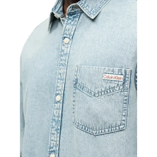 Calvin Klein - Ανδρικό Πουκάμισο Jean Essential Classic Regular fit LV04RG908G-3Y7 Μπλε LV04RG908G-3Y7