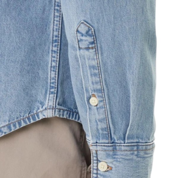 Calvin Klein - Ανδρικό Πουκάμισο Jean Essential LV04RE710G-3TR Μπλε Ανοιχτό LV04RE710G-3TR