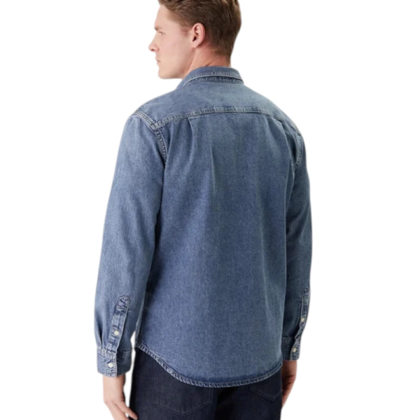 Calvin Klein - Ανδρικό Πουκάμισο Jean Vintage Indigo LV04RE708G-WHZ Μπλε LV04RE708G-WHZ