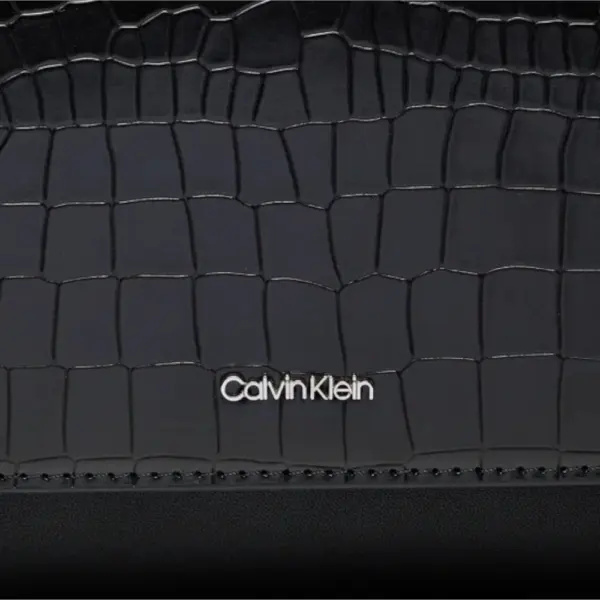Calvin Klein - Γυναικεία Τσάντα Ck Must Shoulder Bag Croco K60K612111-BEH Μαύρο K60K612111-BEH