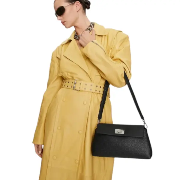 Calvin Klein - Γυναικεία Τσάντα Ck Push Shoulder Bag Epi Mn K60K612143-0GJ Ανθρακί K60K612143-0GJ